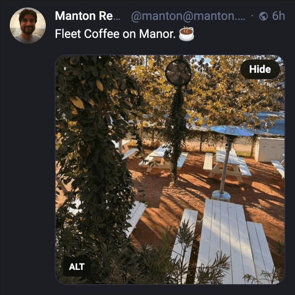 Still frame: scrolling through Mastodon.